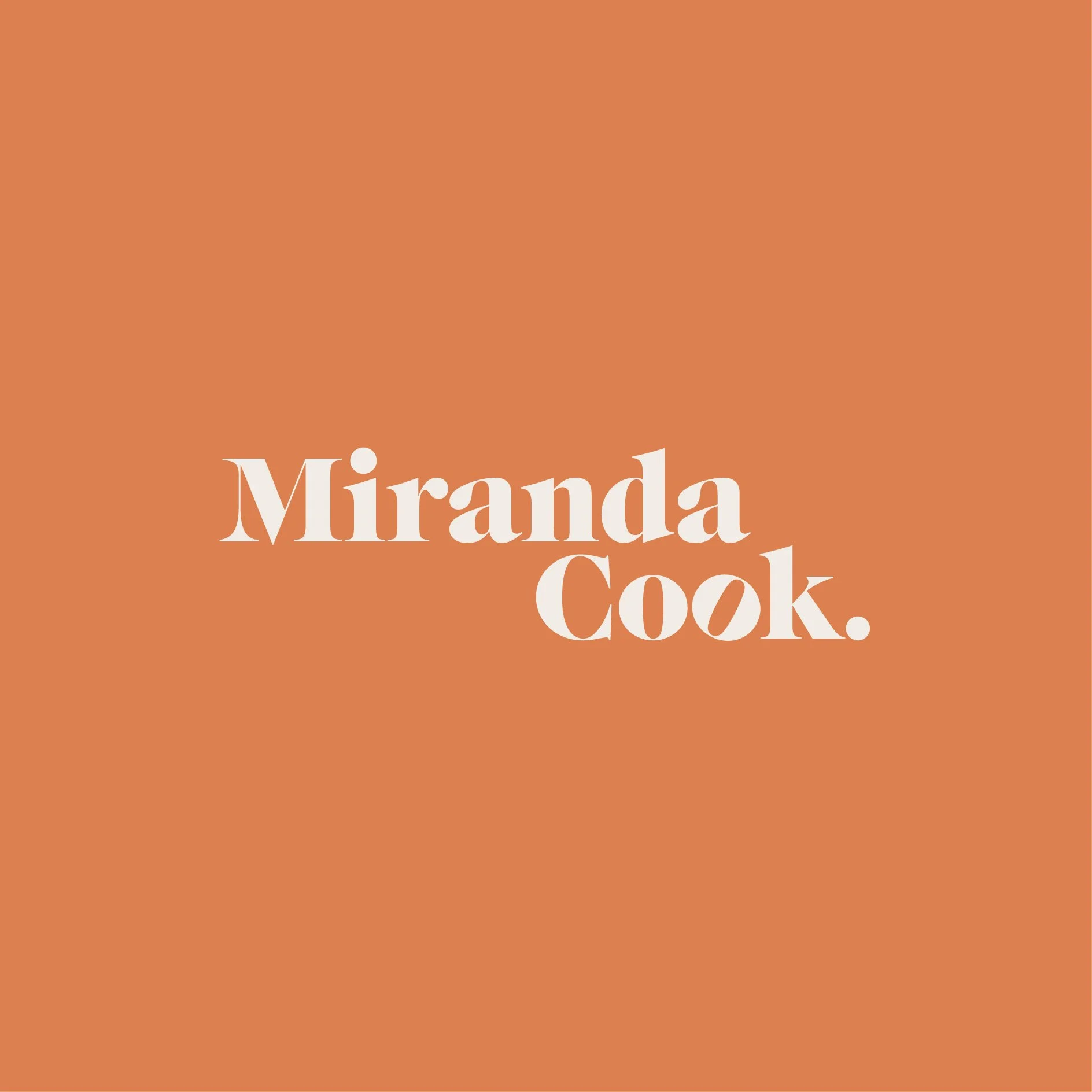 Final logo concept created for the Miranda Cook brand identity