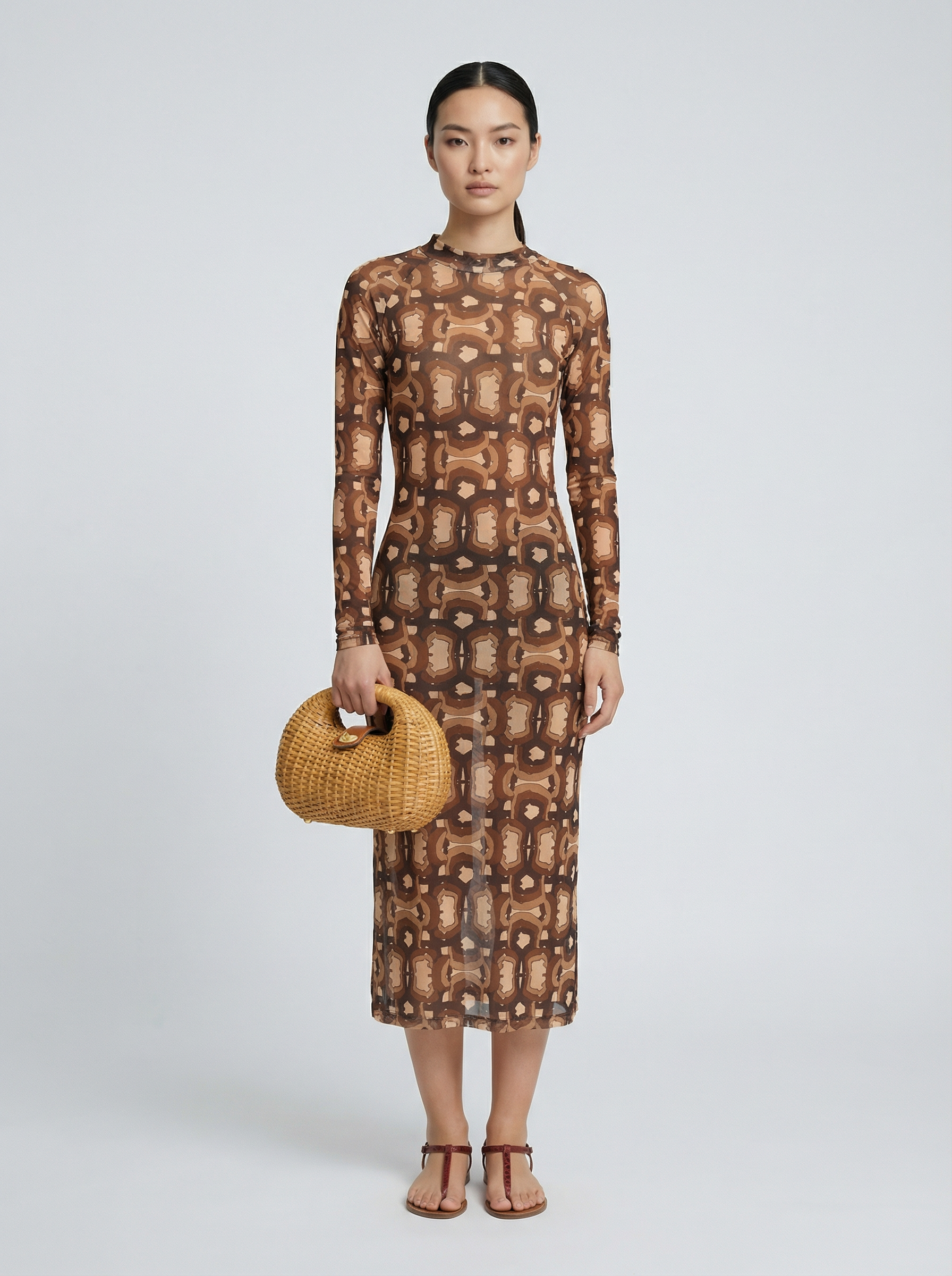 Brown Midi Yoga-Sutra Dress 1.png