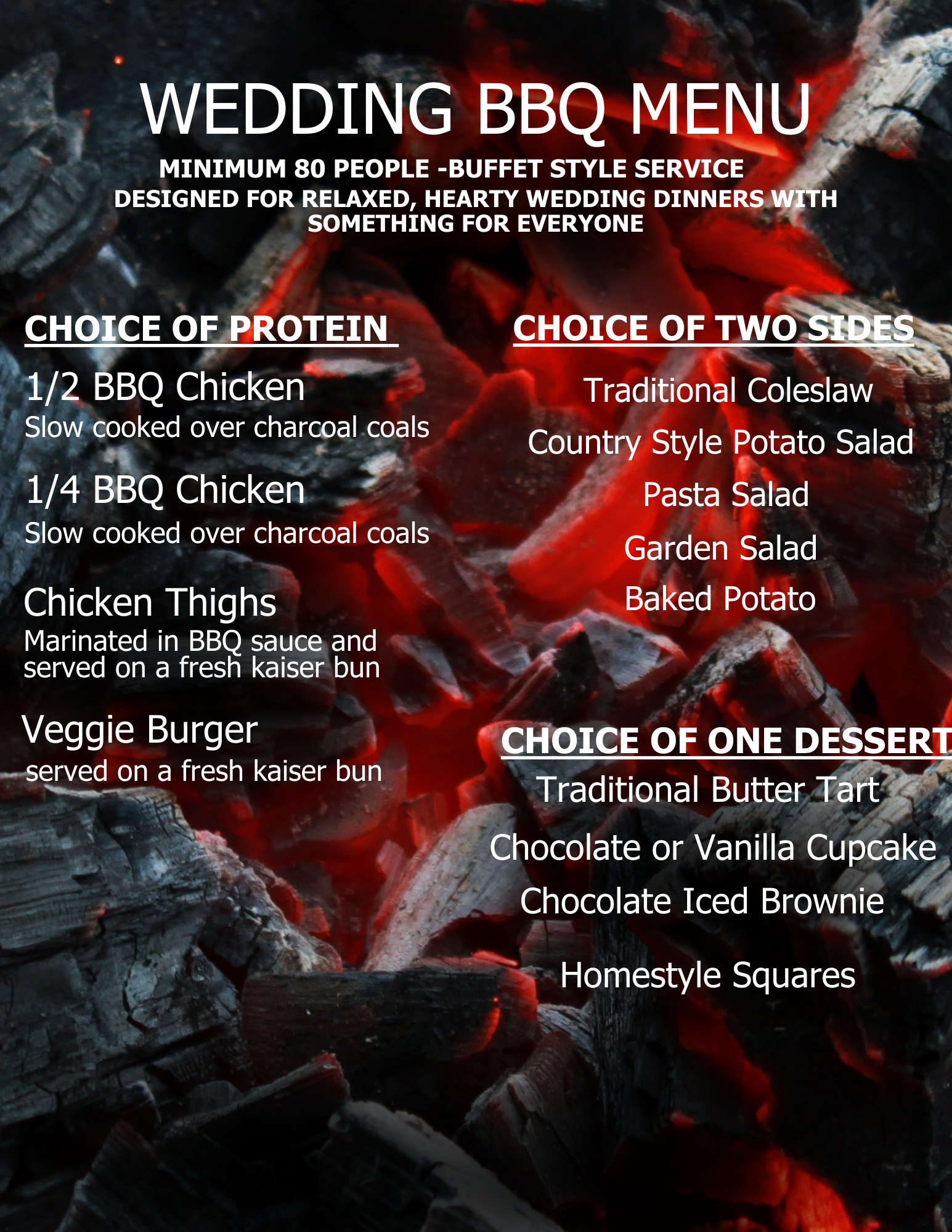 Backside Menu Wedding Catering | Plan Your Perfect Wedding Catering — Your Site Title