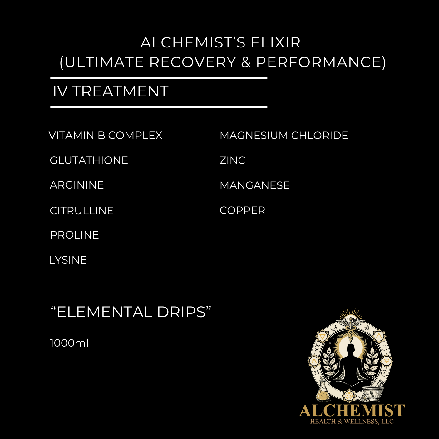 ALCHEMIST'S ELIXIR (ULTIMATE RECOVERY & PERFORMANCE)