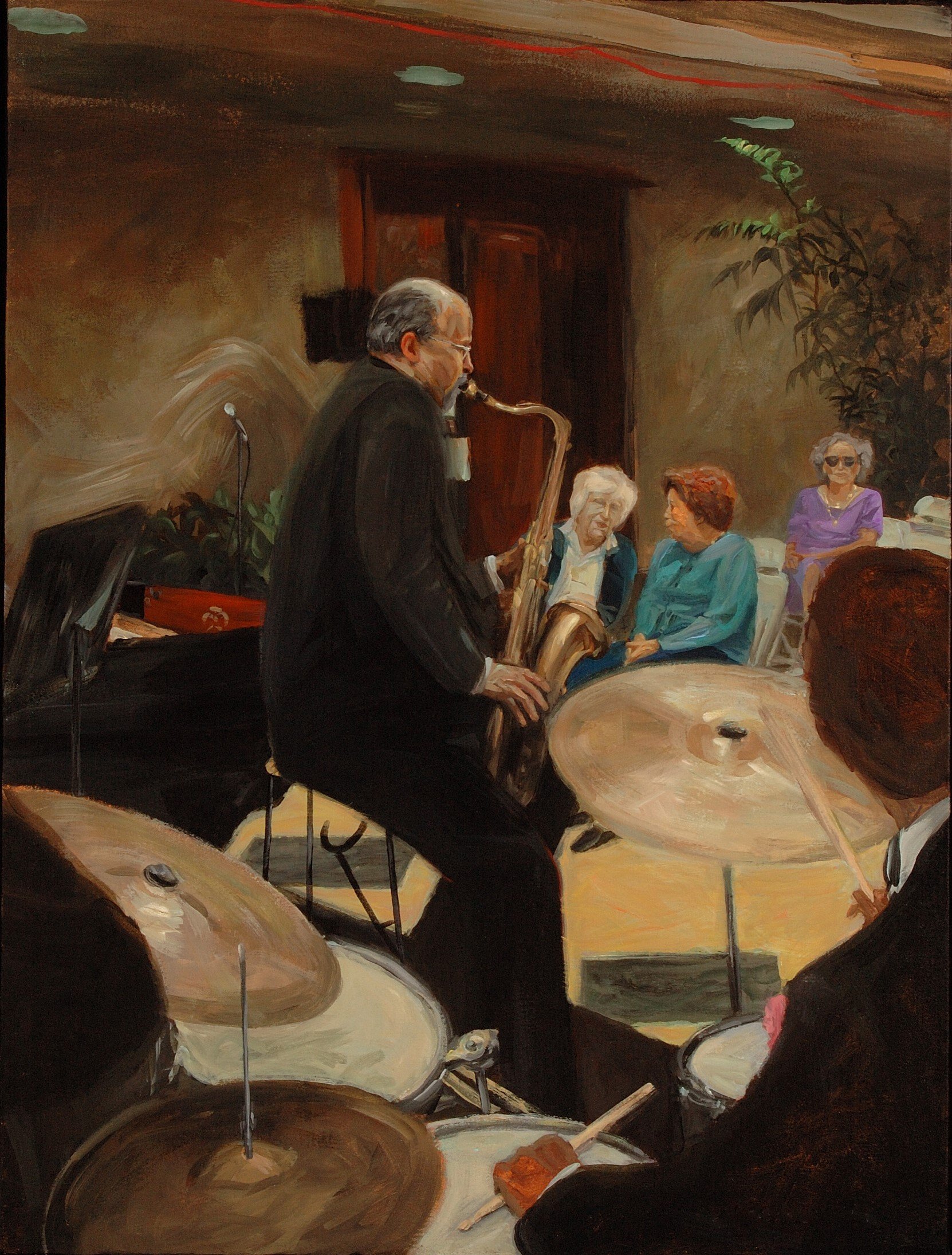 shilo banks painting titled groupies