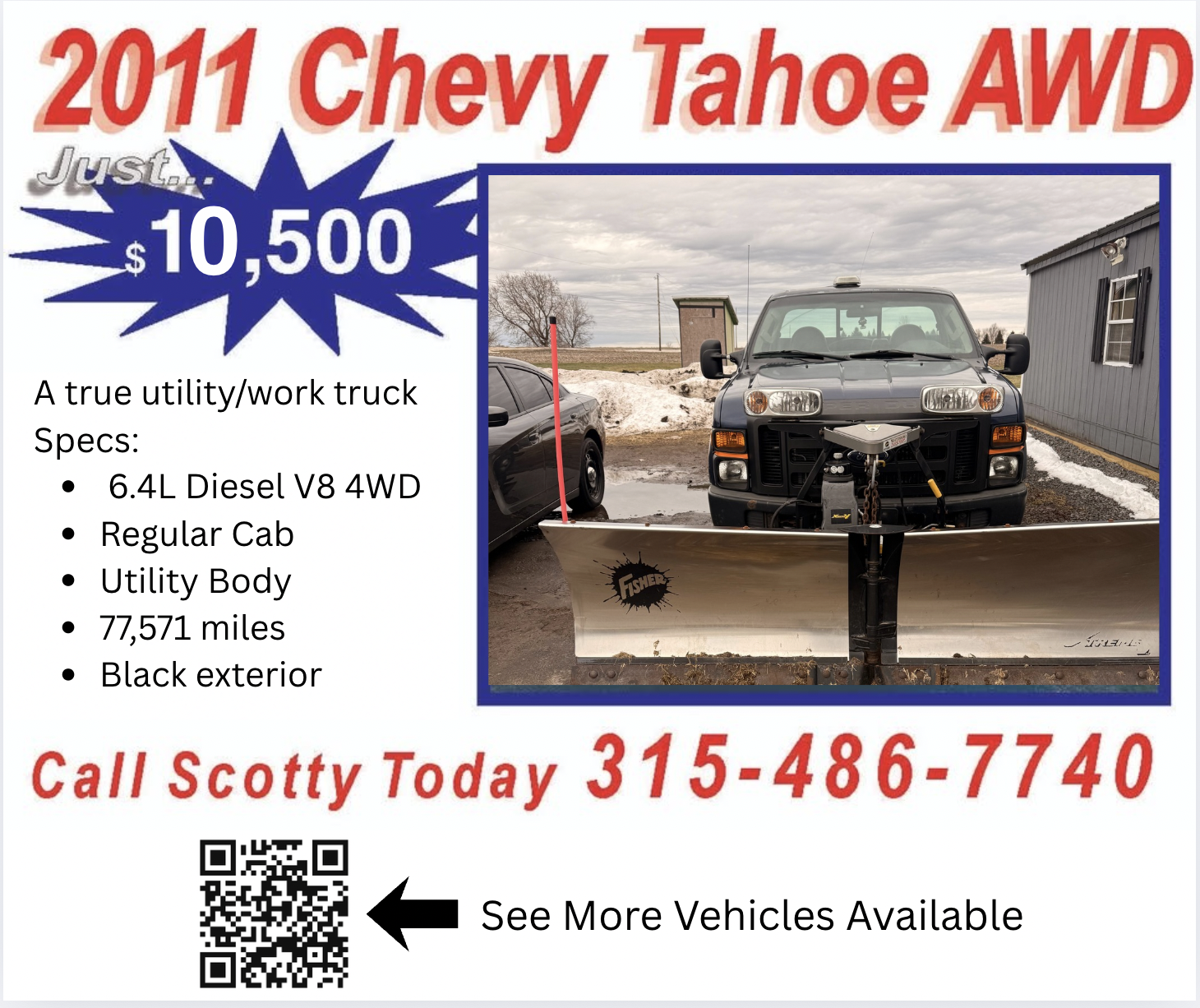 2008 Ford F-350 Super Duty XL – 6.4L Diesel – Utility Body – 4WD