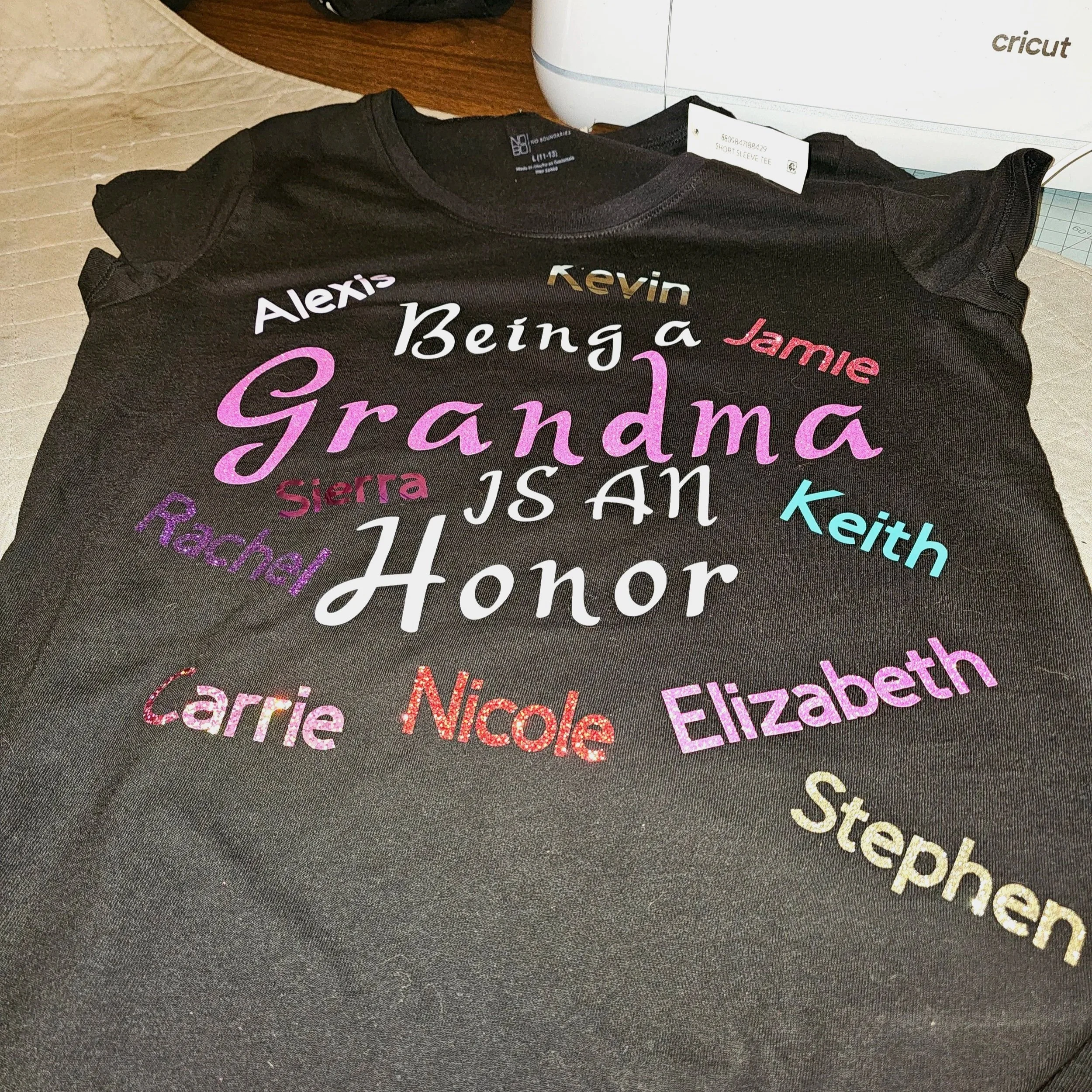 Grandma shirt with kids names on it