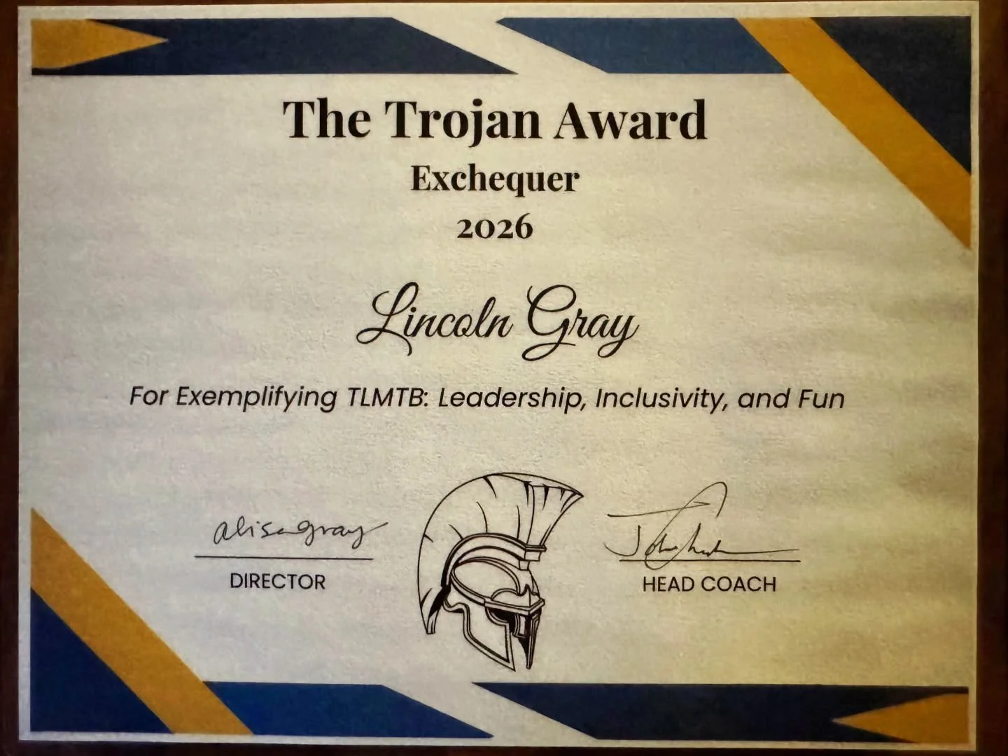 The Trojan Award is our highest honor, one that we bestow after each @norcalleague race of the spring 😀 

Congratulations to @lincoln.gray28 for his great leadership and empathy, especially with his younger teammates this season!

Well done,  Lincol