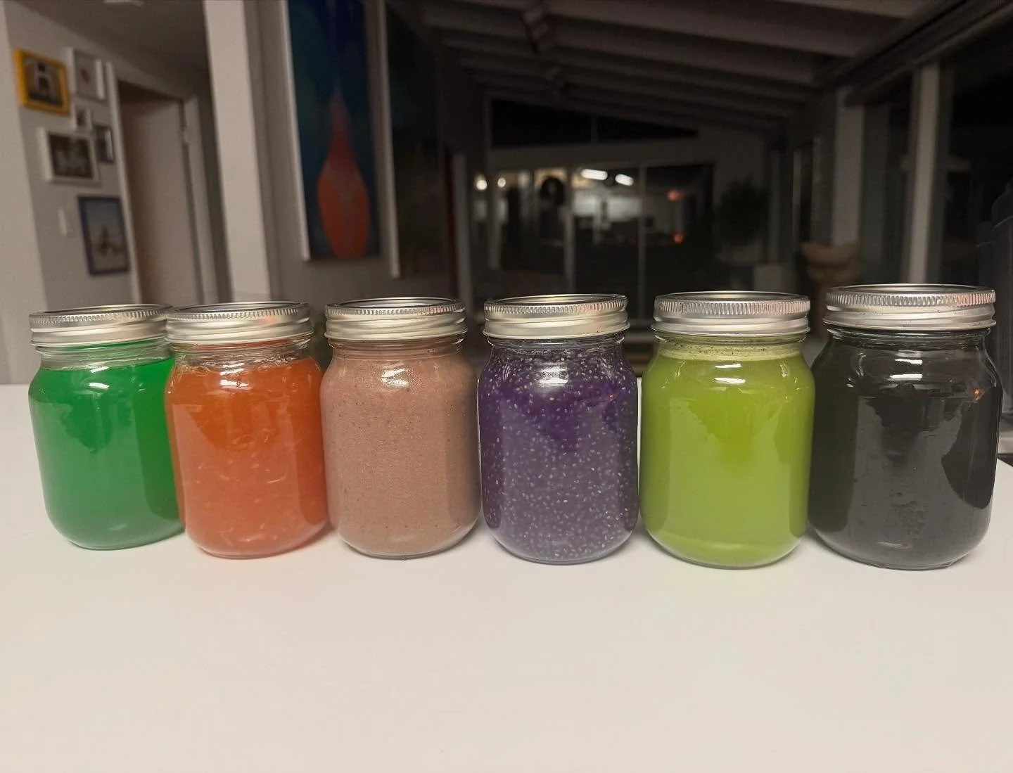 Mega Mixes in the Kitchen&hellip; from liquid chlorophyll to blue spirulina to activated charcoal! #kitchenwitchery #liquidchlorophyll #bluespirulina #activatedcharcoal