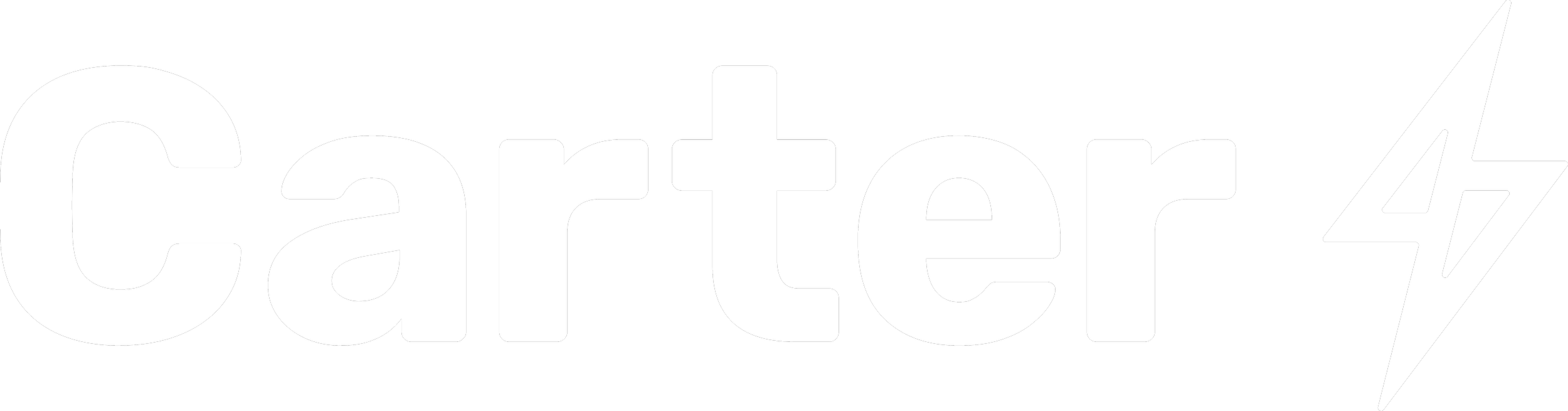 The logo for Carter4, featuring the brand name in bold white letters with a lightning bolt symbol at the end, on a black background.