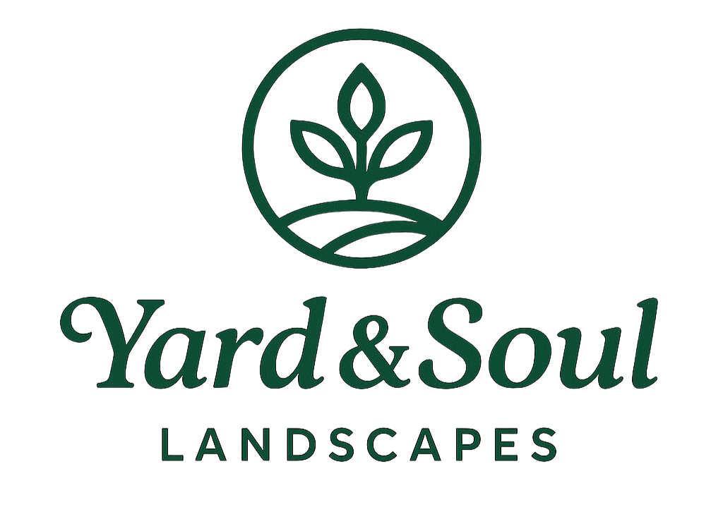 Yard & Soul Landscapes logo with a stylized plant inside a circle