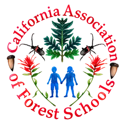 California Association of Forest Schools logo, recognizing Greenwood Trail Forest School in San Francisco as a member.