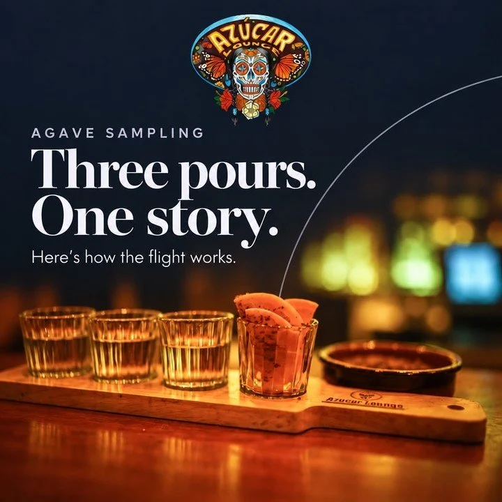 Curious about our Agave Sampling flight? It's a journey of three distinct pours, served for you to savor side-by-side. Take your time, explore the aromas, and discover your favorites. No rush, just pure agave enjoyment. Save this post and get ready t