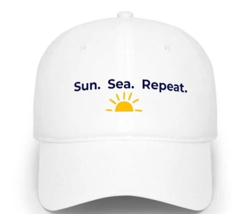 Sun Sea Repeat Hat Embroidered Cruise Hat