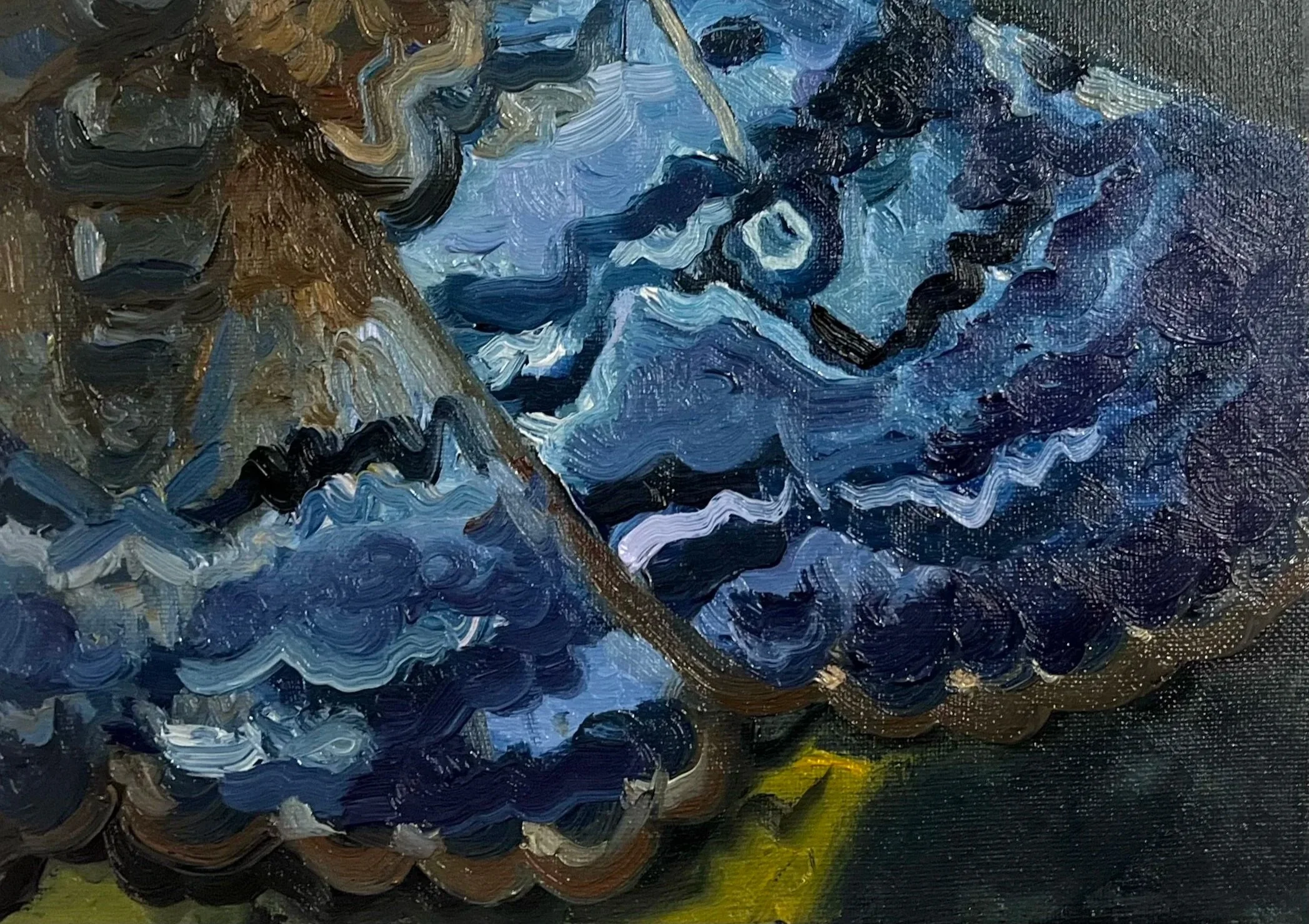 Blue Moth (2025, oil)