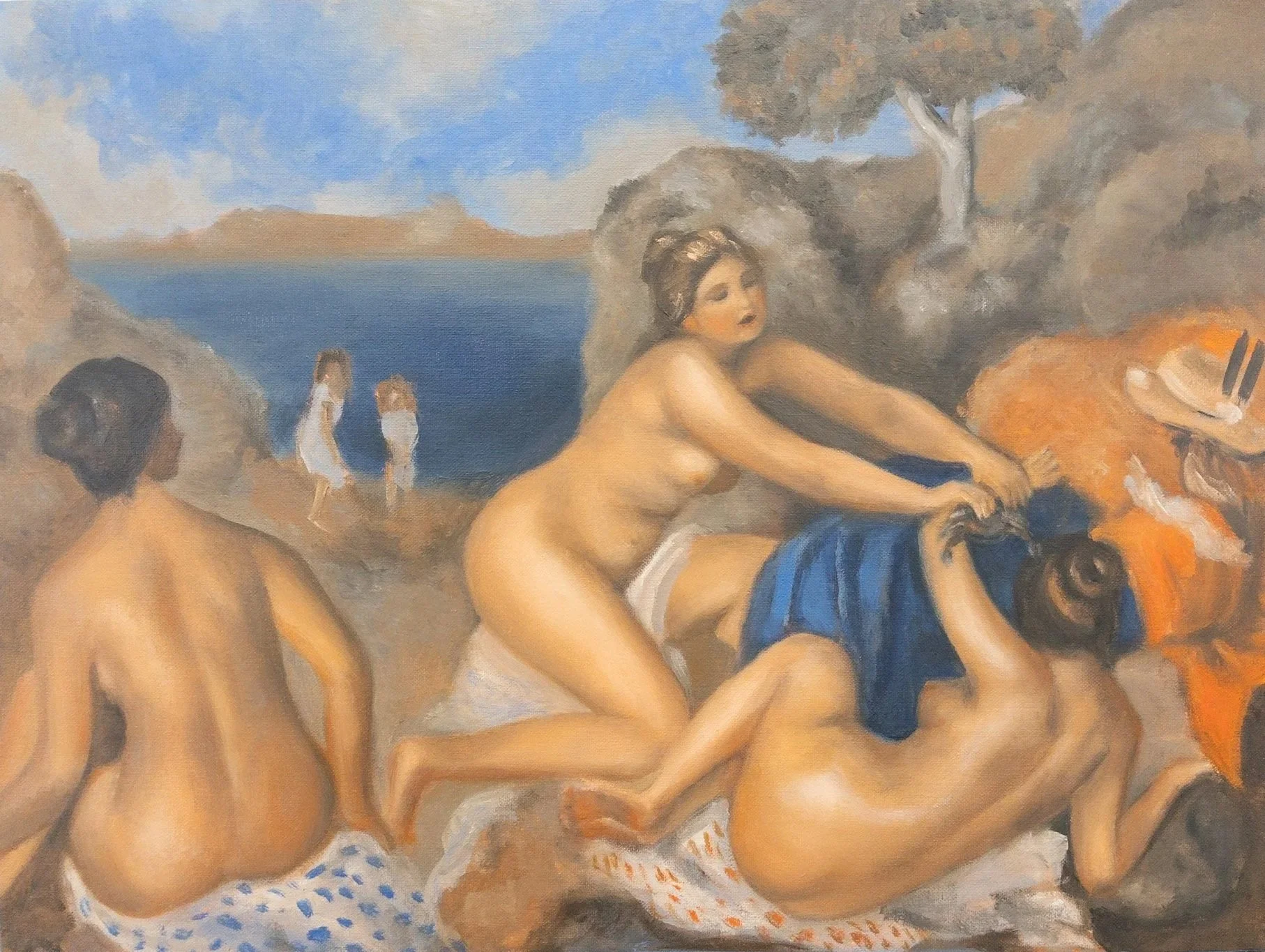 Bathers Playing with a Crab