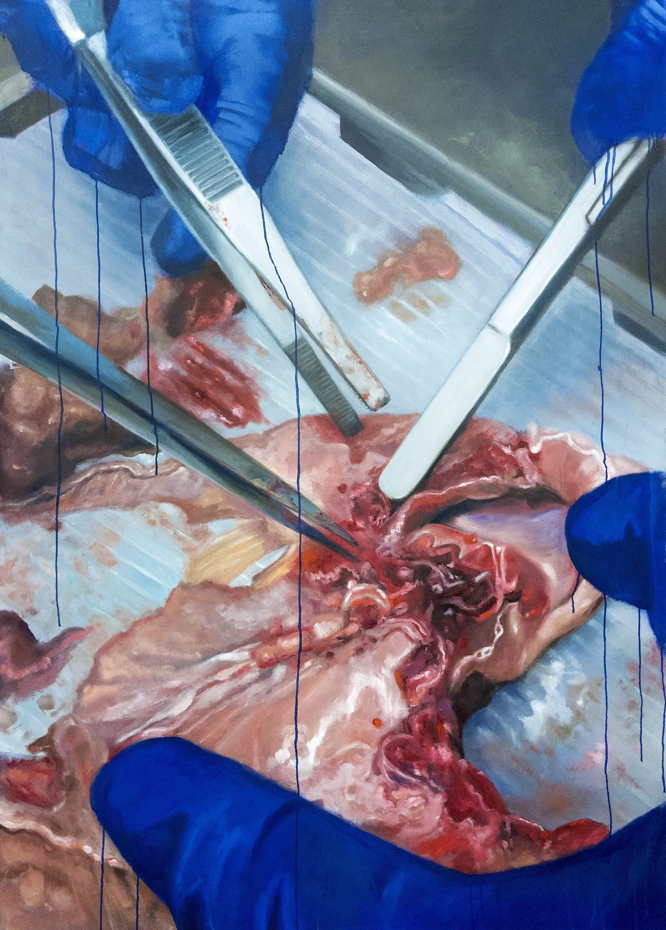 Amateur Fish Dissection (2024, oil)