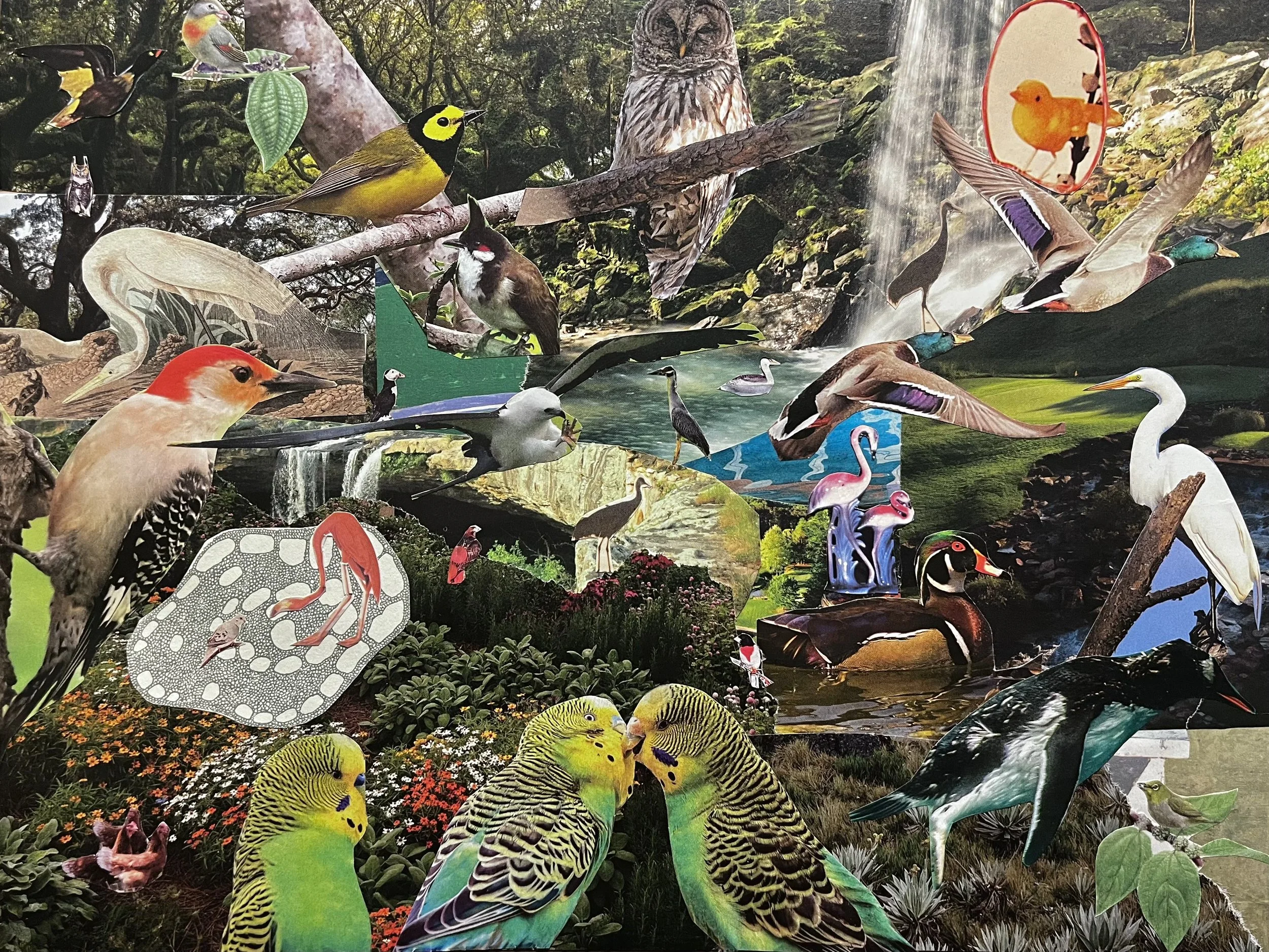Lovebirds (2023, collage)