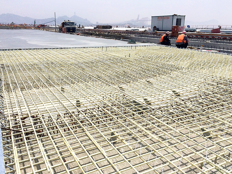 Port Pavement, GFRP Rebar used to avoid electro-magnetic interference