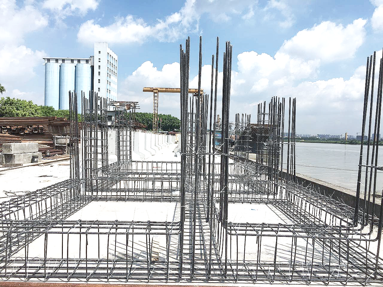 Wave Barrier with GFRP Rebar, Composite is more ideal for marine environment vs. steel