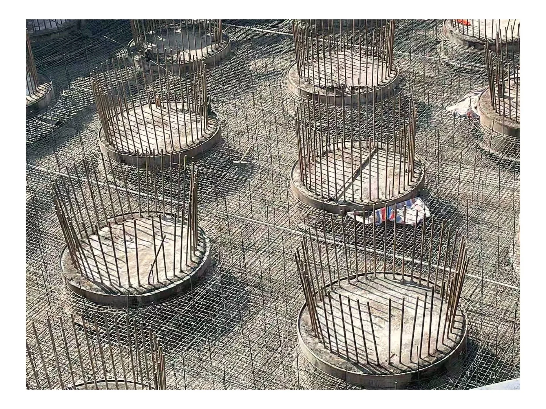 Pile Head with GFRP Rebar, to combat sea-water corrosion