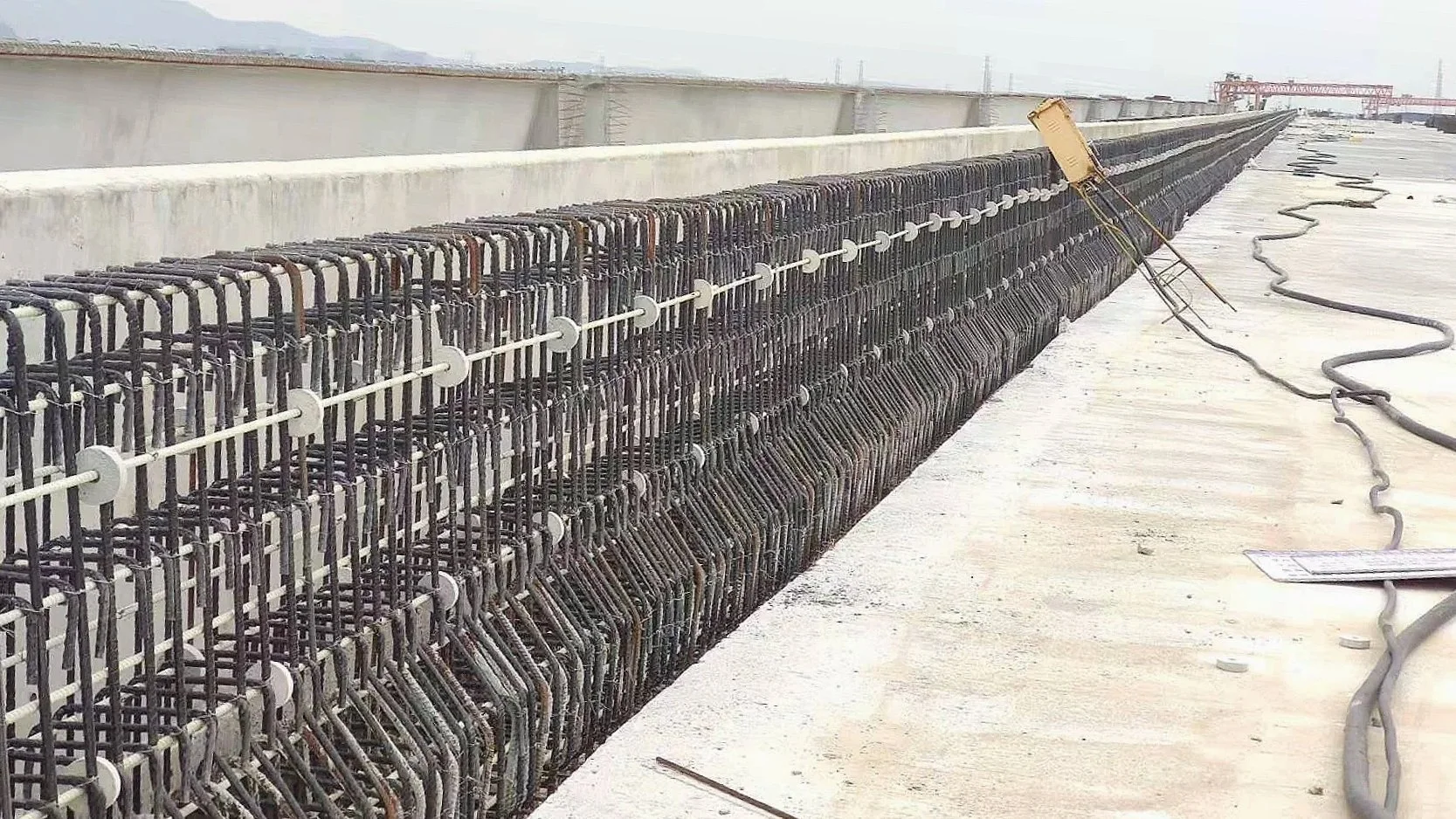 Crash Barrier ready for Concrete Pour