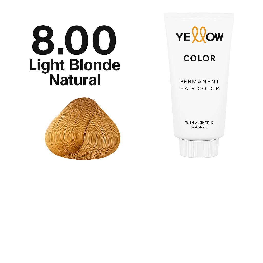 ALFAPARF YELLOW COLOR 8.00 - LIGHT INTENSE BLONDE 3.5 OZ