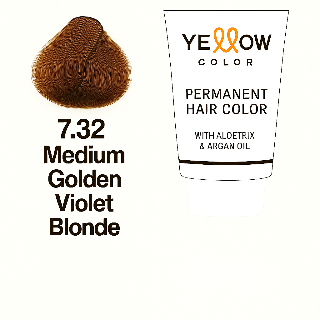 ALFPARF YELLOW COLOR 7.32 - MEDIUM GOLDEN VIOLET BLONDE 3.5 OZ