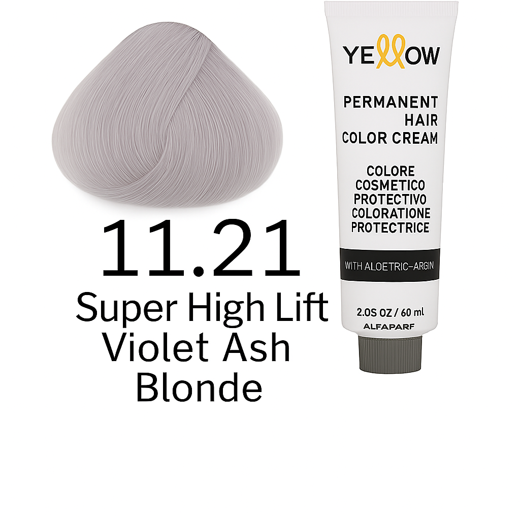 ALFAPARF YELLOW 11.21 SUPER HIGH LIFT VIOLET ASH BLONDE 3.5 OZ