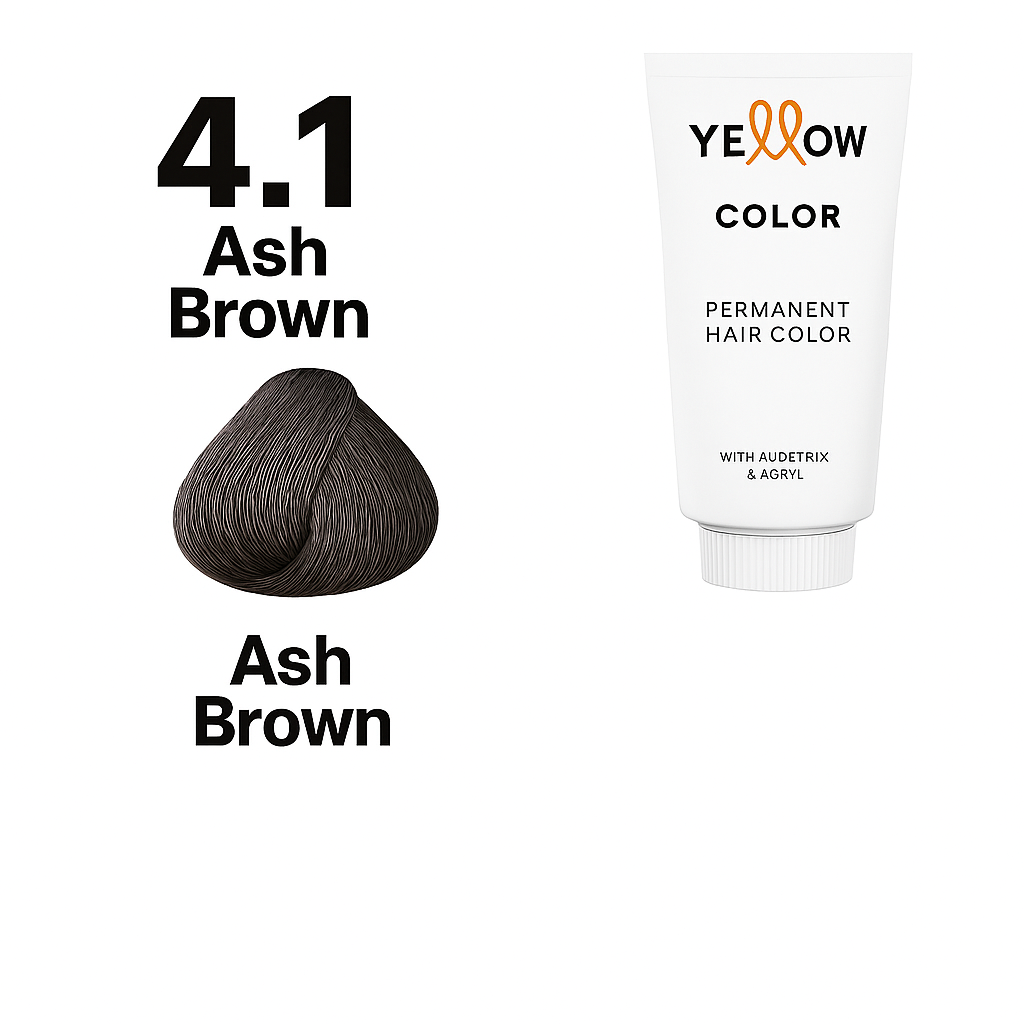ALFAPARF YELLOW COLOR 4.1 - MEDIUM ASH BROW 3.5 OZ