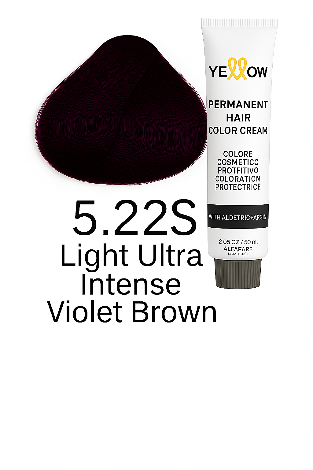 ALFAPARF YELLOW COLOR 5.22S - LIGHT ULTRA INTENSE VIOLET BROWN 3.5 OZ