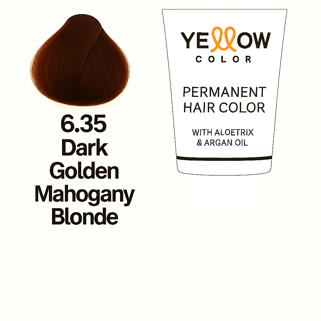 ALFAPAR YELLOW COLOR 6.35 - DARK GOLDEN MAHOGANY BLONDE 3.5 OZ