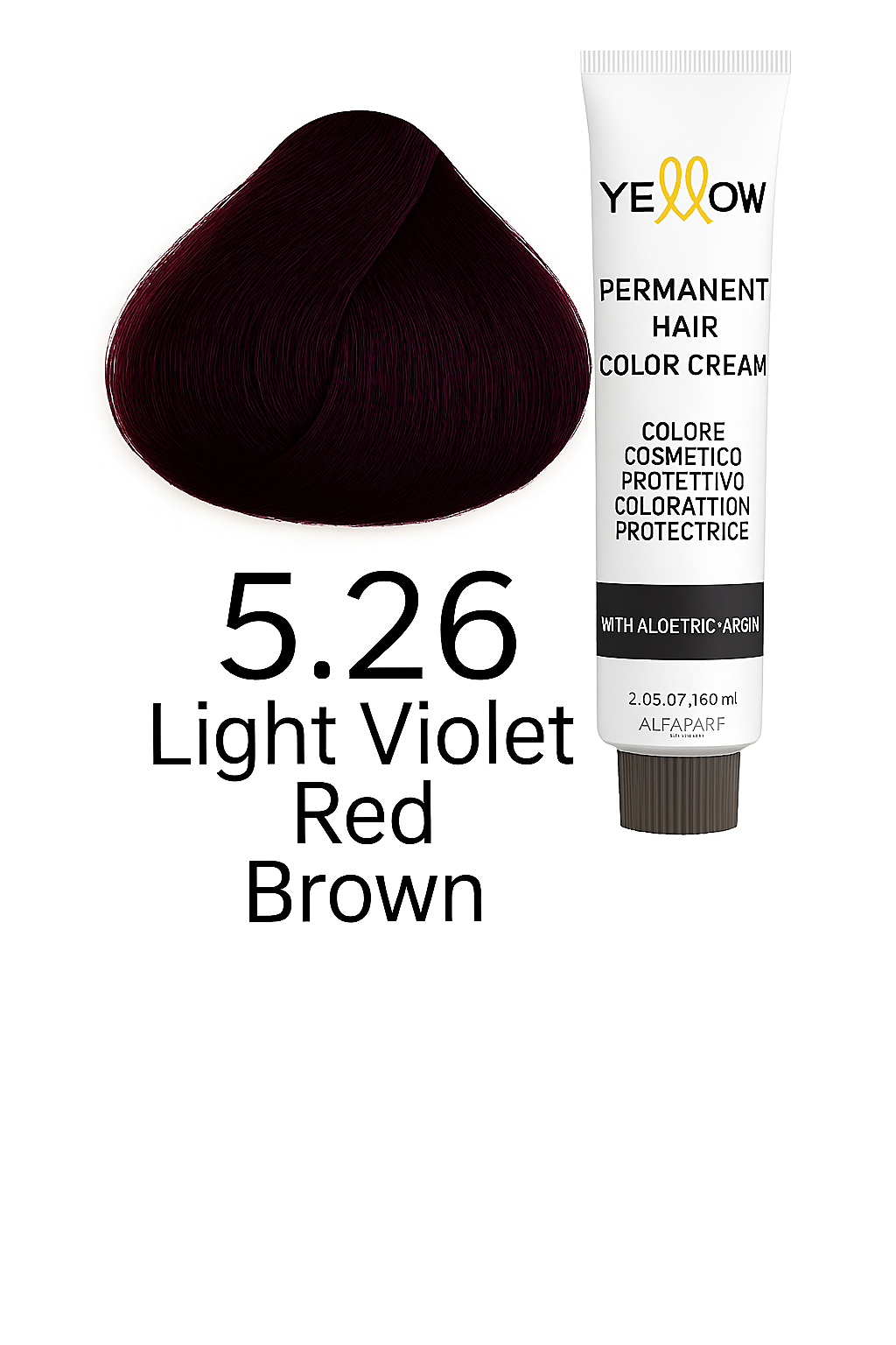 ALFPARF YELLOW COLOR 5.26 - LIGHT VIOLET RED BROWN 3.5 OZ
