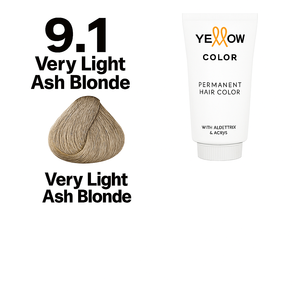 ALFPARF YELLOW COLOR 9.1 - VERY LIGHT ASH BLONDE 3.5 OZ