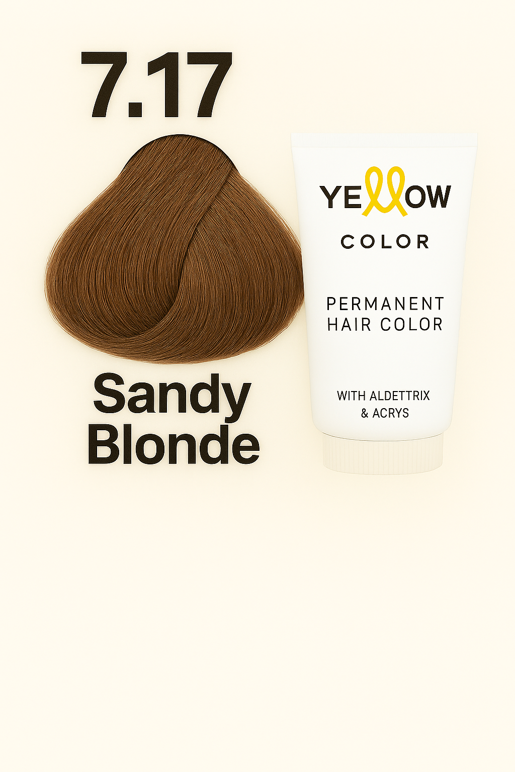 ALFAPARF YELLOW COLOR 7.17 - MEDIUM ASH MATTE BLONDE 3.5 OZ