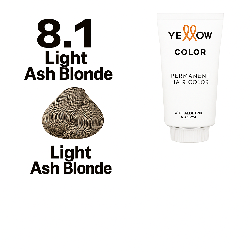 ALFAPARF YELLOW COLOR 8.1 - LIGHT ASH BLONDE 3.5 OZ