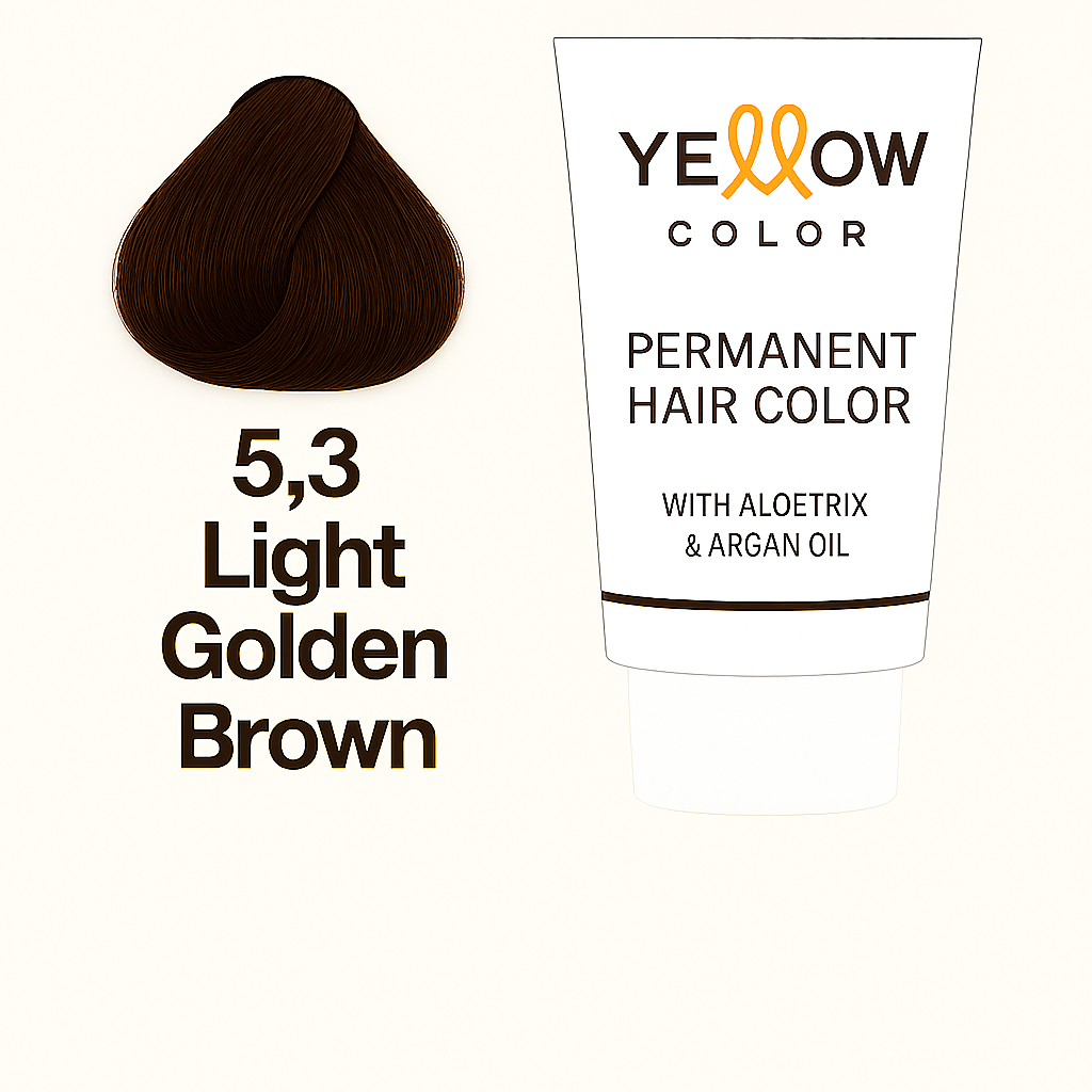 ALFAPARF YELLOW COLOR 5.3 - LIGHT GOLDEN BROWN 3.5 OZ
