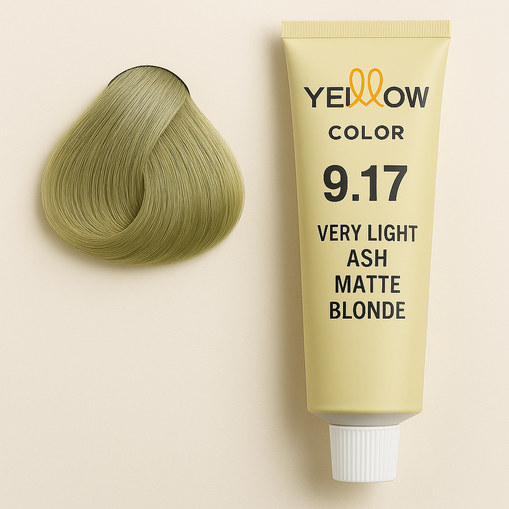 ALFAPARF YELLOW COLOR 9.17 - VERY LIGHT ASH MATTE BLONDE 3.5