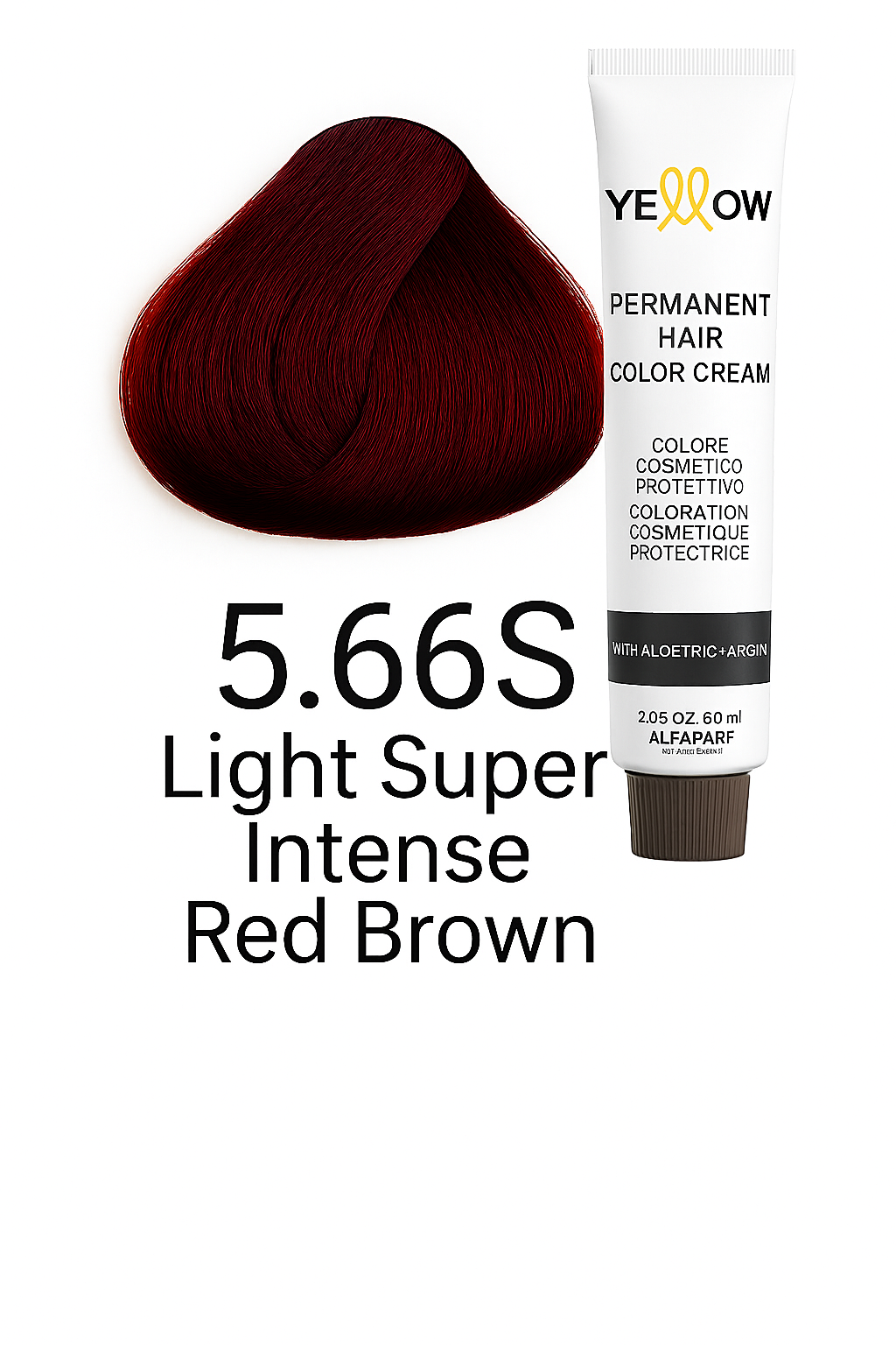 ALFAPAR YELLOW COLOR 5.66S -LIGHT SUPER INTENSE RED BROWN 3.5 OZ