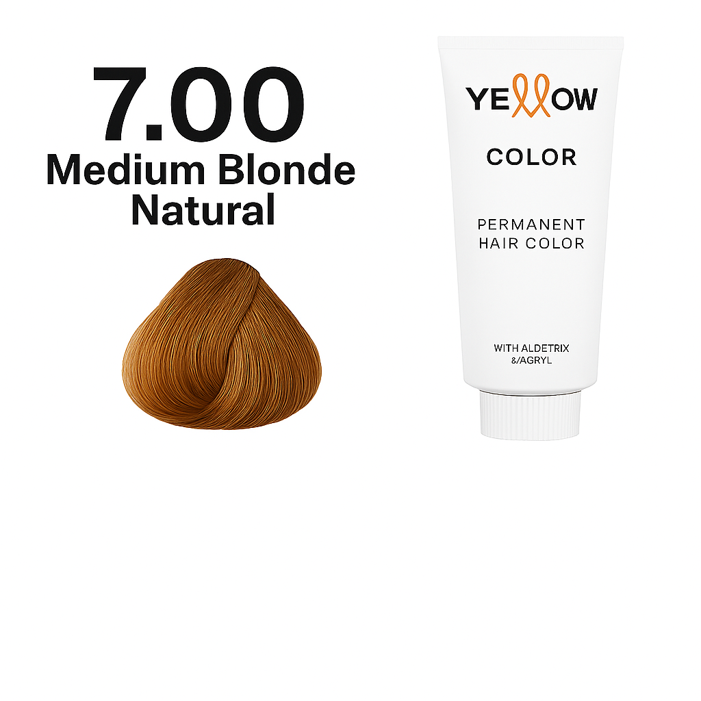 ALFAPARF YELLOW COLOR 7.00 - MEDIUM INTENSE BLONDE 3.5 OZ