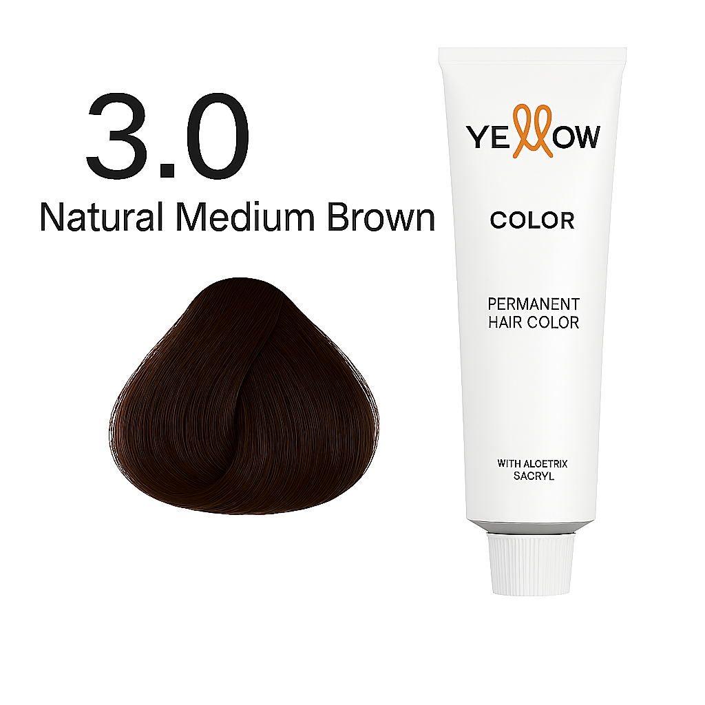 ALFAPARF YELLOW COLOR 3.0 – DARK NATURAL BROWN 3.5 OZ.