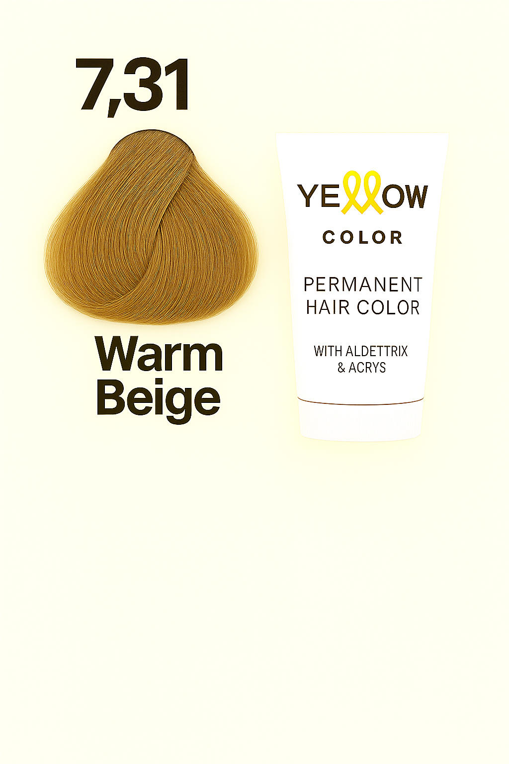 ALFAPARF YELLOW COLOR 7.31 - MEDIUM GOLDEN ASH BLONDE 3.5 OZ