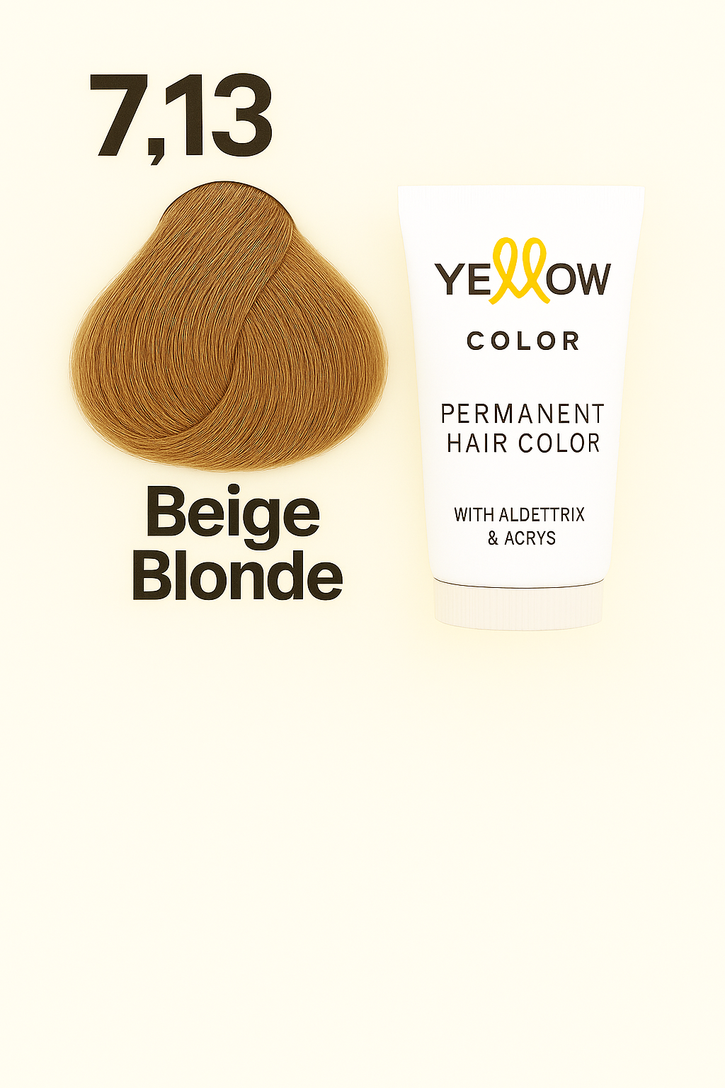 ALFAPARF YELLOW COLOR 7.13 - MEDIUM ASH GOLDEN BLONDE 3.5 OZ