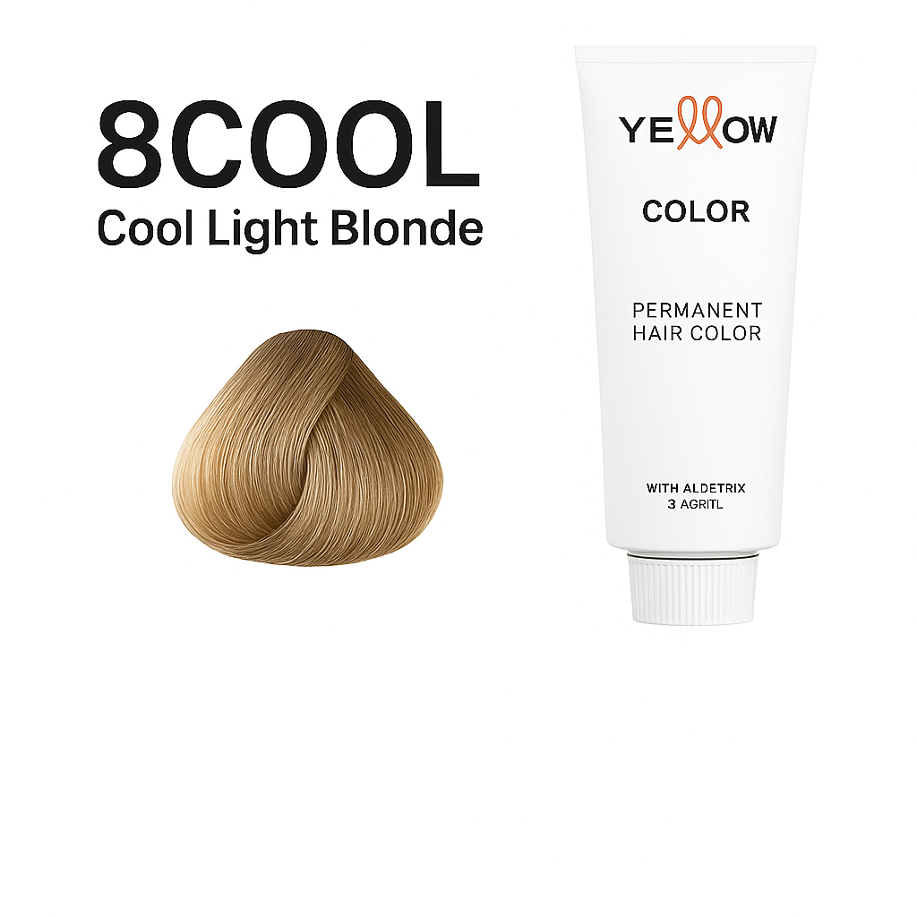 ALFAPARF YELLOW COLOR 8 COOL -COOL LIGHT NATURAL BLONDE 3.5 OZ