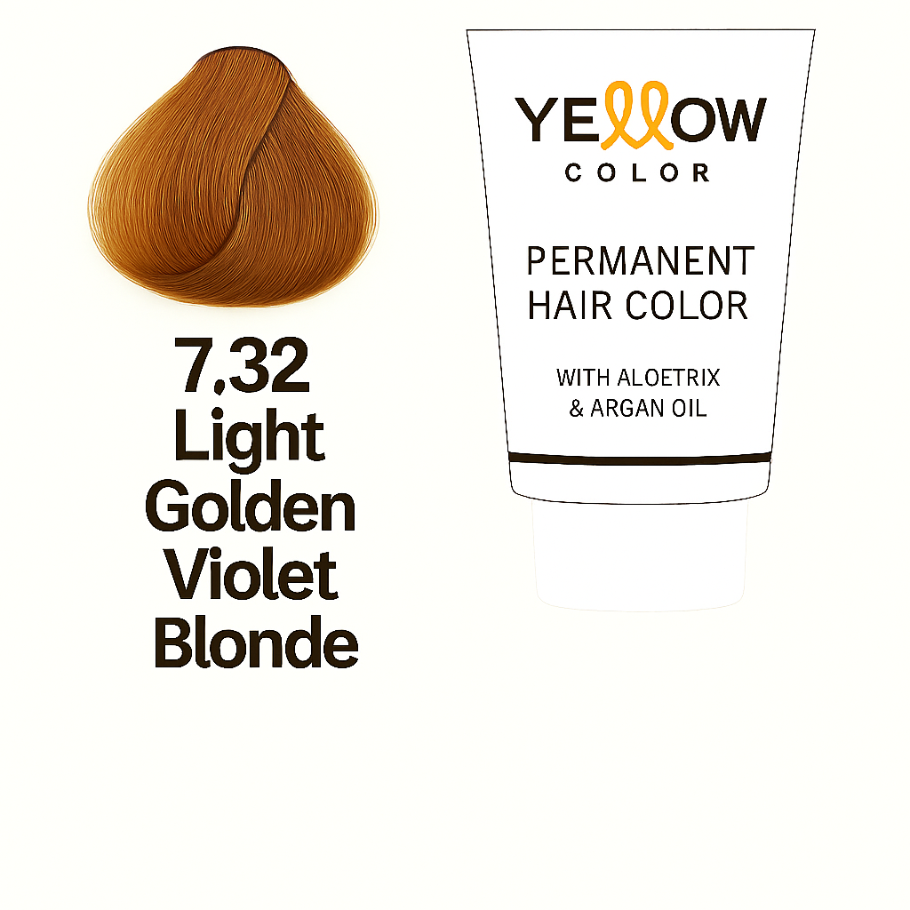ALFAPARF YELLOW COLOR 8.32 - LIGHT GOLDEN VIOLET BLONDE 3.5 OZ