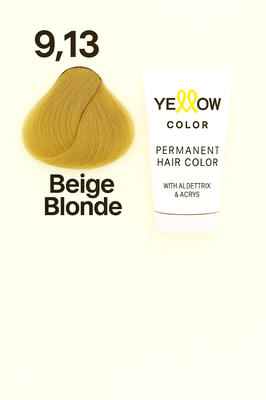 ALFAPARF YELLOW COLOR 9.13 -VERY LIGHT ASH GOLDEN BLONDE 3.5 OZ