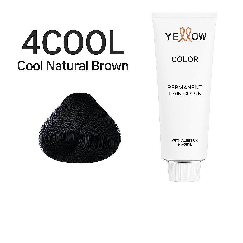 ALFAPARF YELLOW COLOR 4 COOL – COOL MEDIUM NATURAL BROWN 3.5 OZ