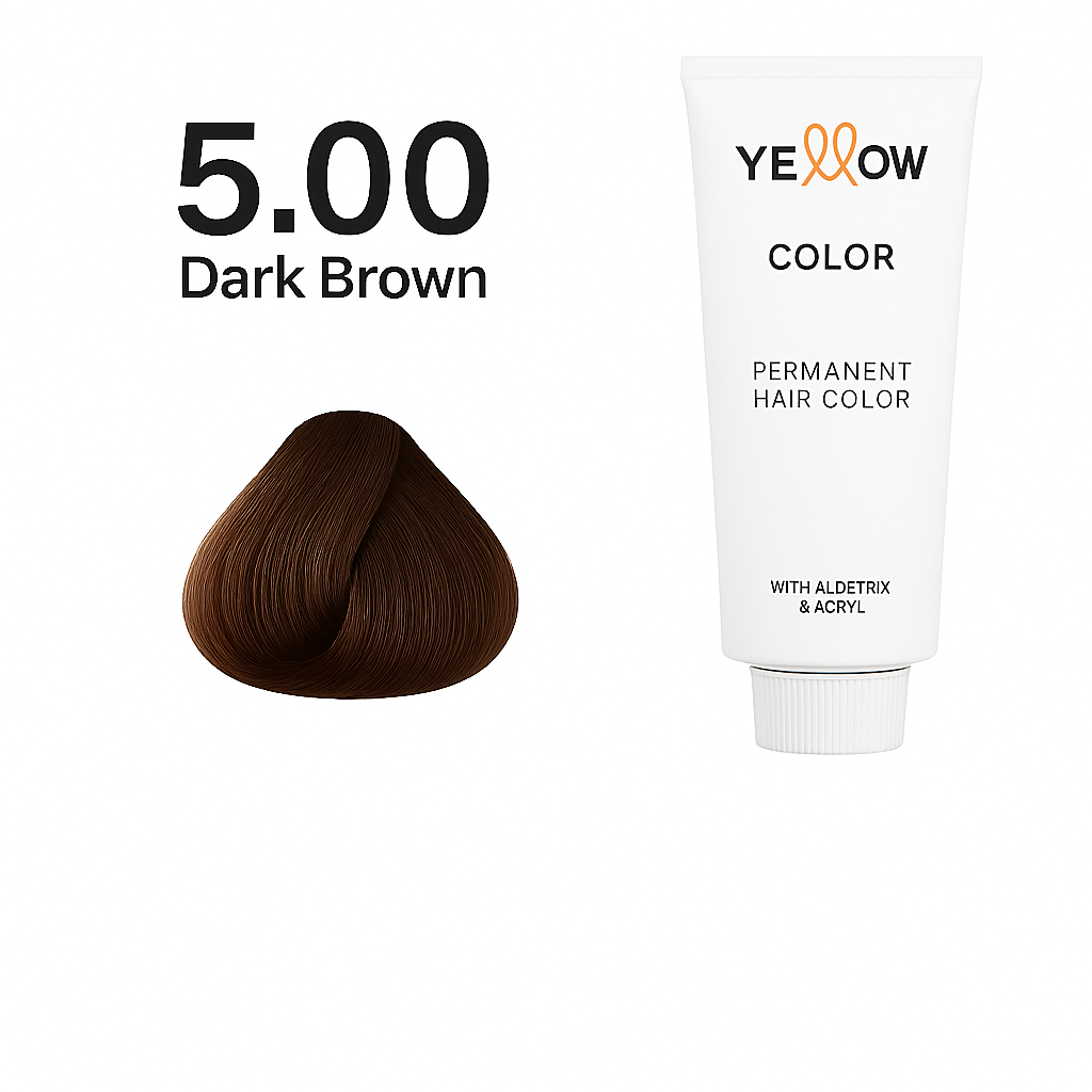 ALFAPARF YELLOW COLOR 5.00 - LIGHT INTENSE BROWN 3.5 OZ