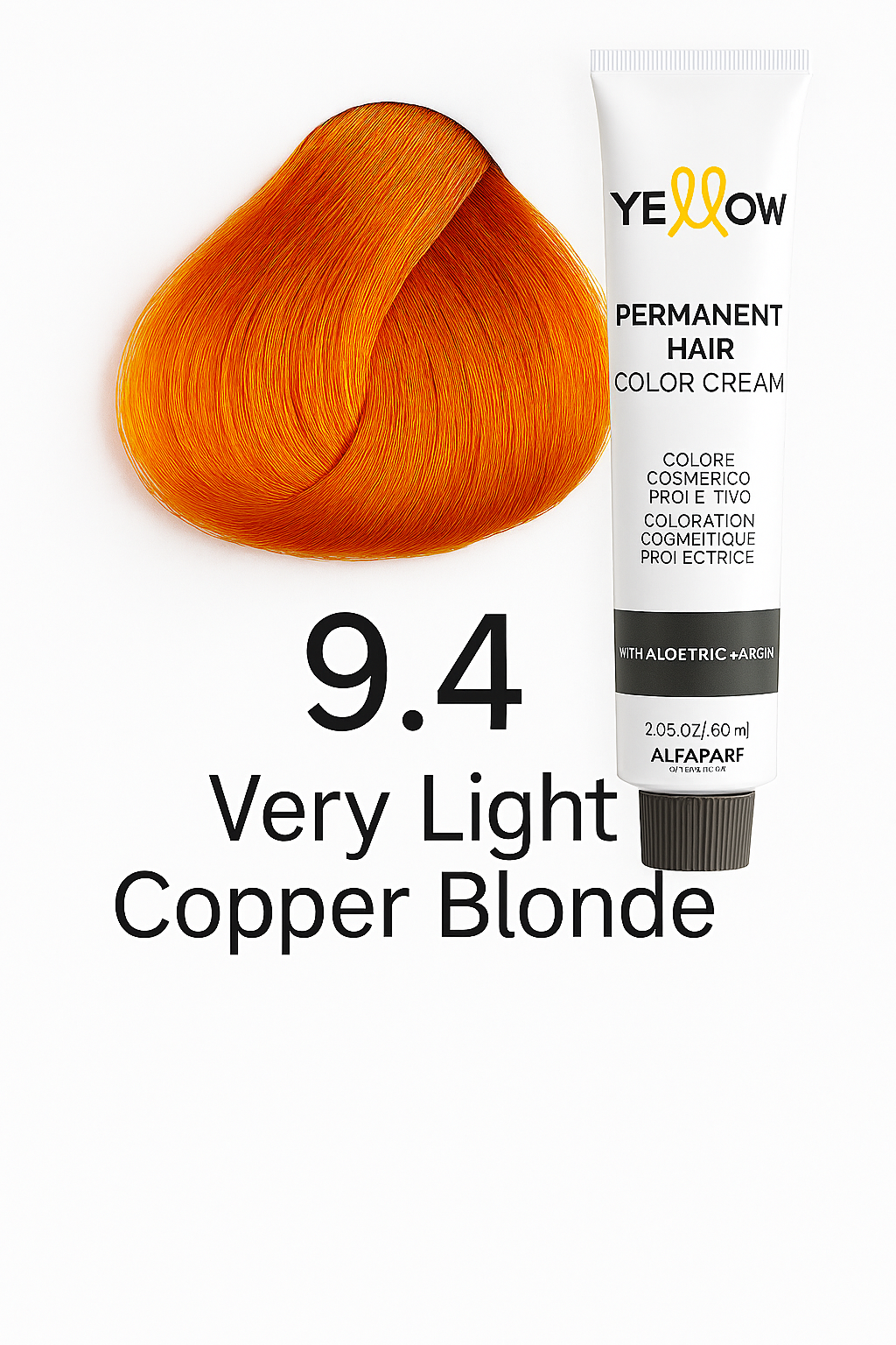ALFAPAR YELLOW COLOR 9.4 - VERY LIGHT COPPER BLONDE 3.5 OZ