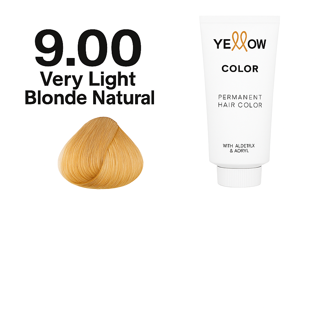 ALFAPARF YELLOW COLOR 9.00 -VERY LIGHT INTENSE BLONDE 3.5 OZ