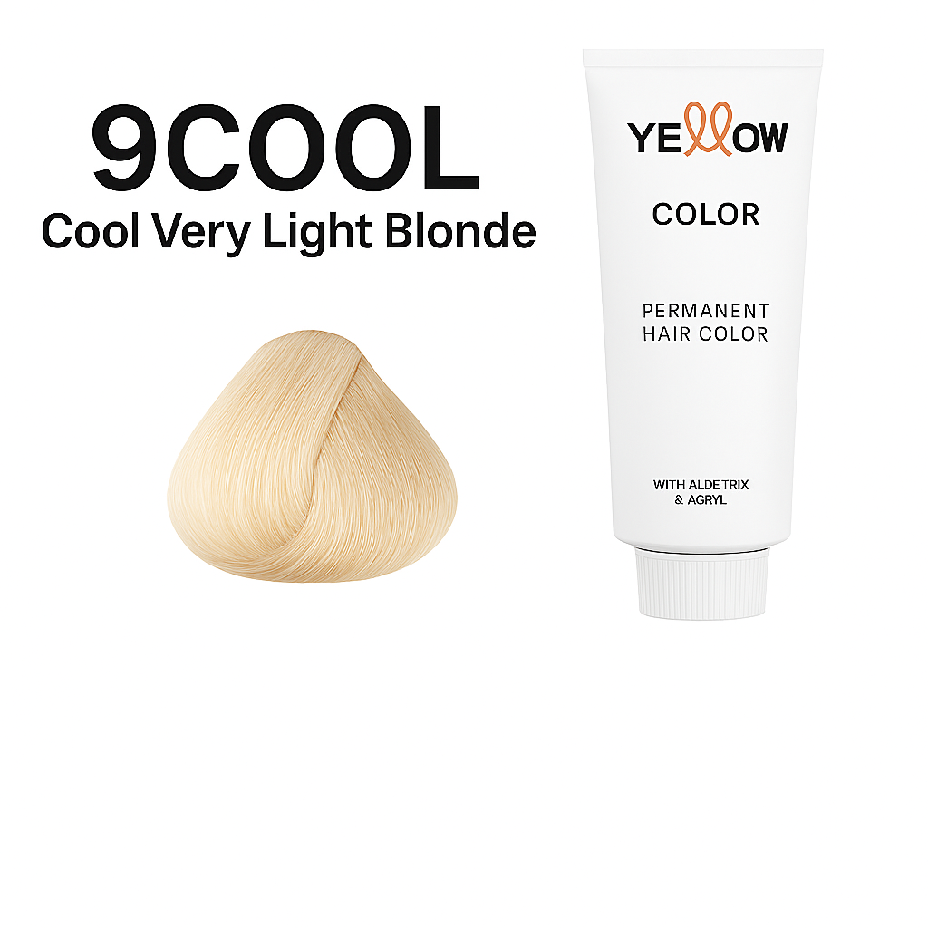 ALFAPARF YELLOW COLOR 9 COOL - COOL VERY LIGHT NATURAL BLONDE  3.5 OZ