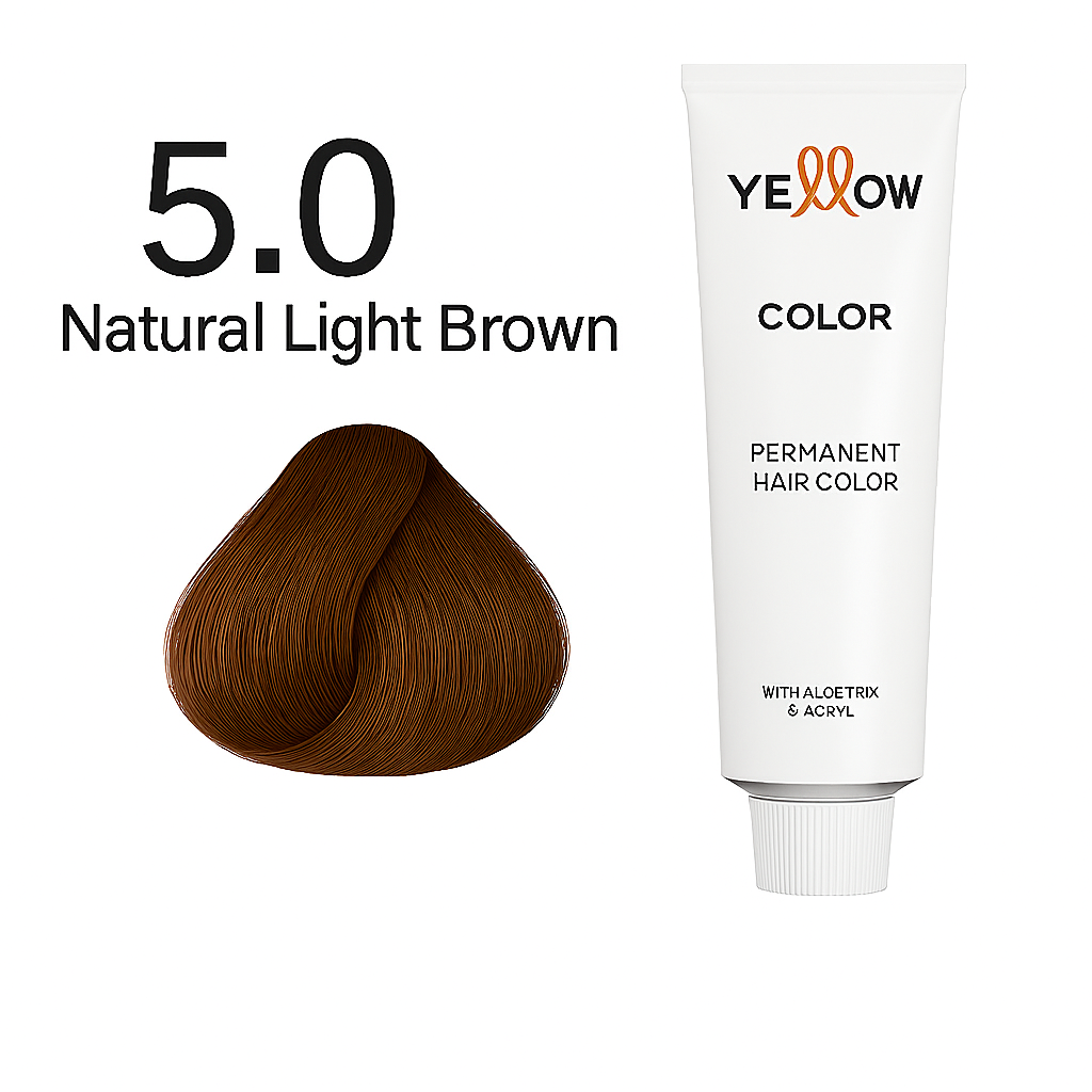 ALFAPARF YELLOW COLOR 5.0 – LIGHT NATURAL BROWN 3.5 OZ