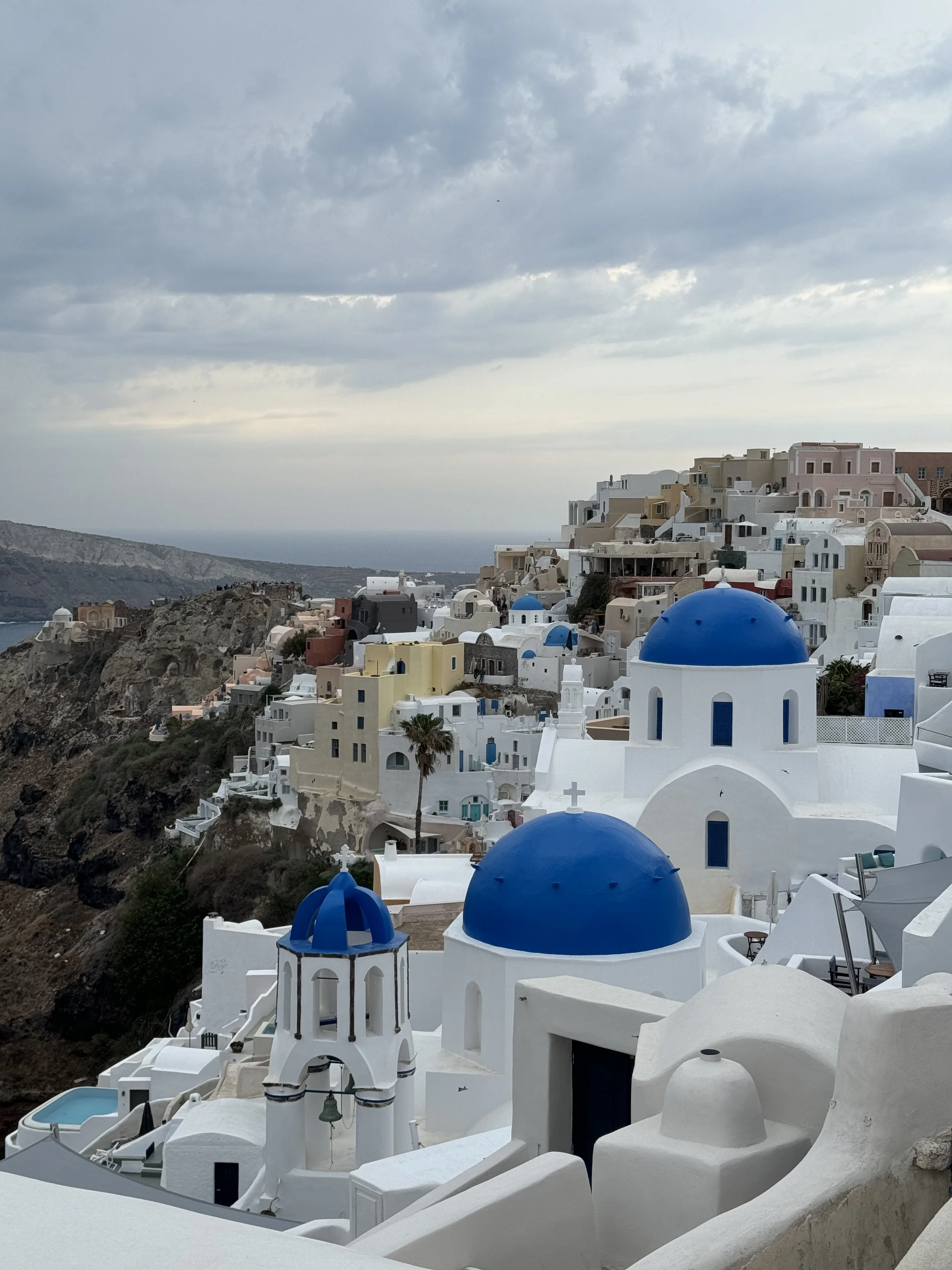Photo of the blue domes in Greece