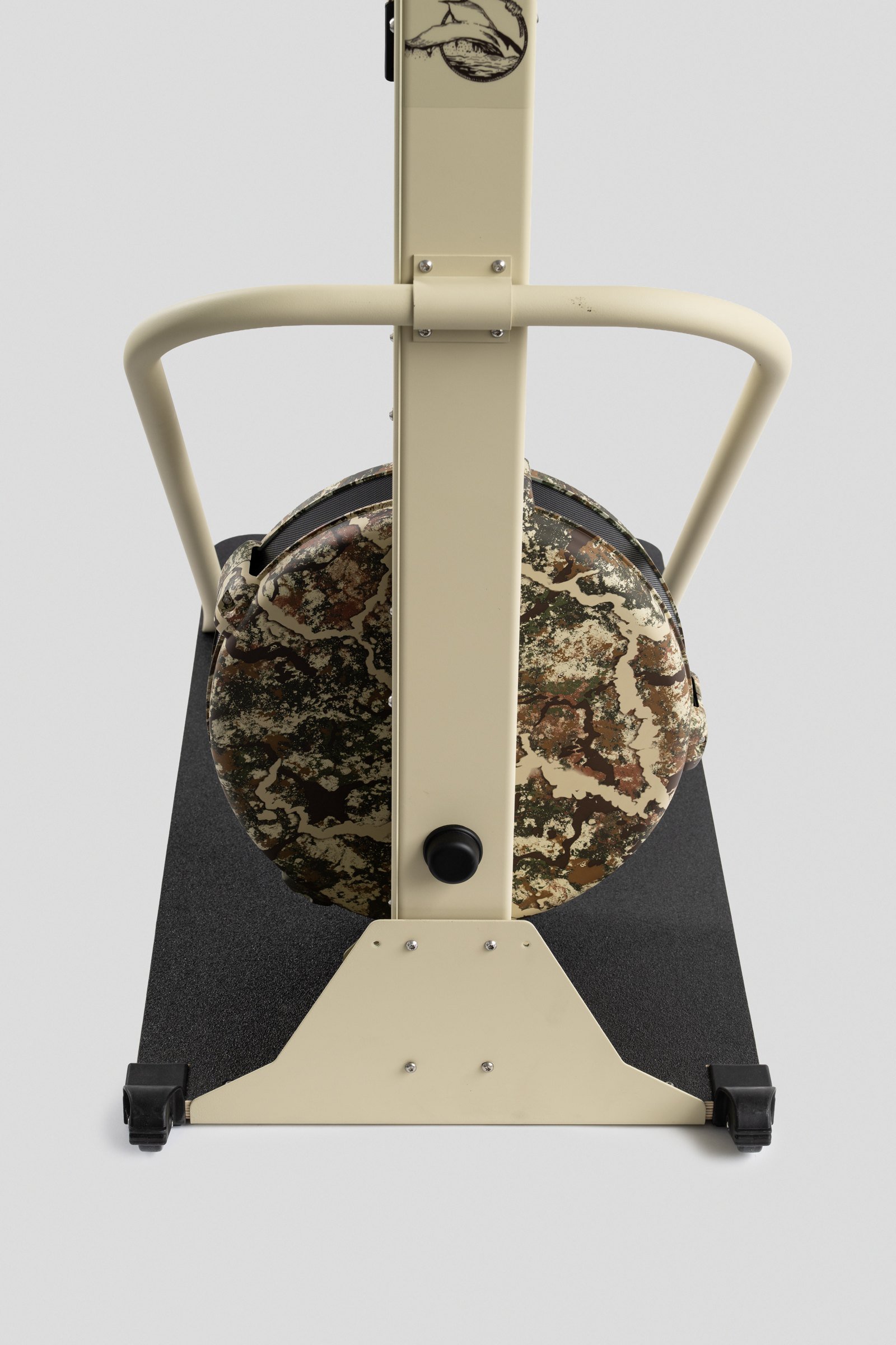 Front detail of the SkiErg base and flywheel